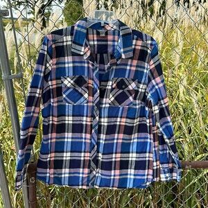 Eddie Bauer Womens XL Flannel Button Up